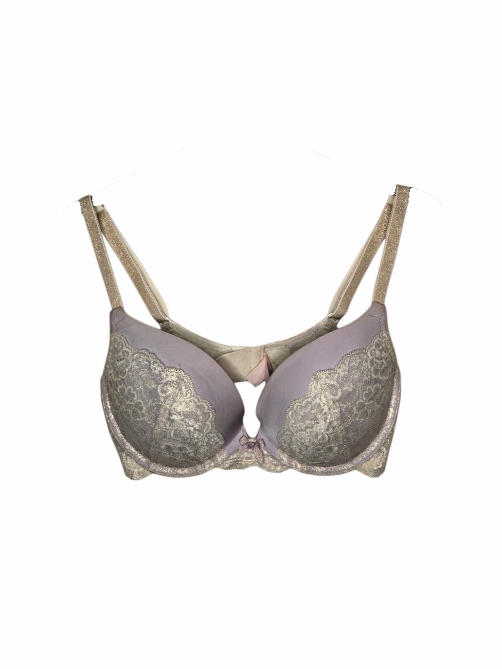 Victorias Secret Lace-Trim Push-Up Bra in Lavender and Gold!